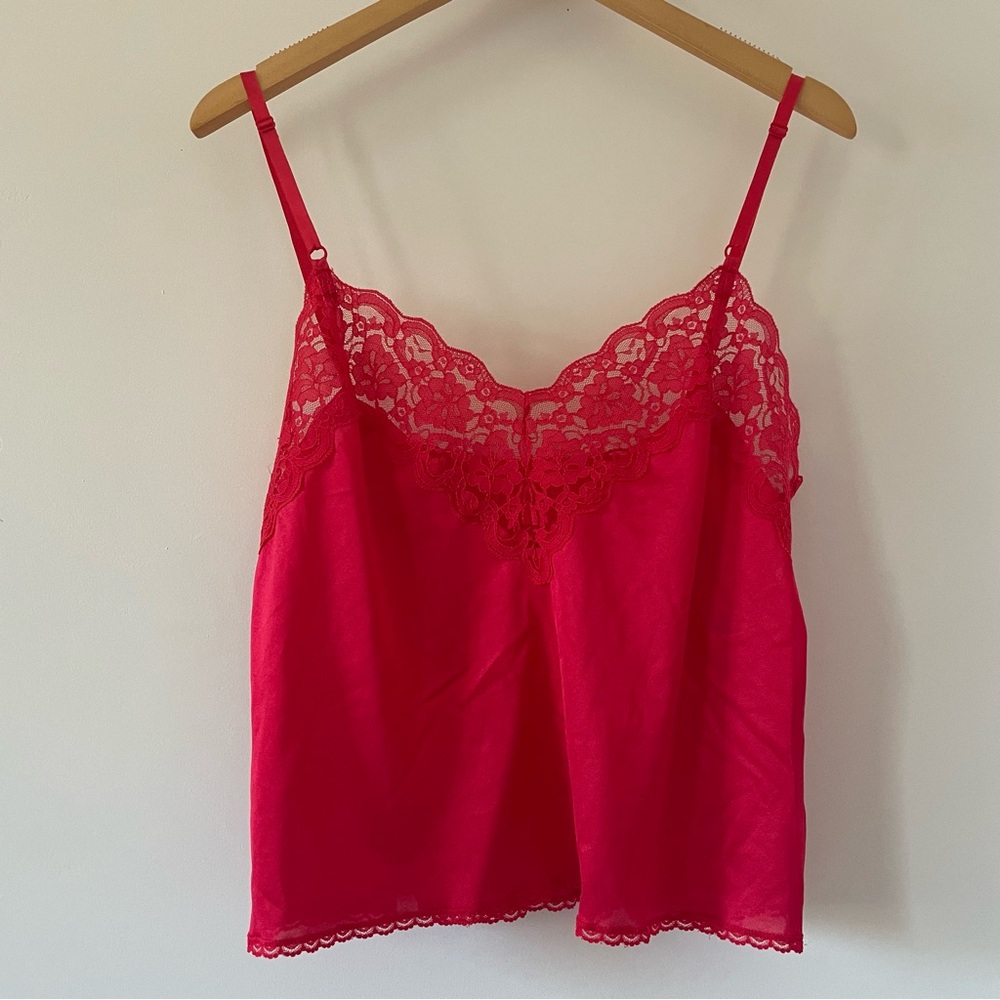 Red Lace Camisole Top